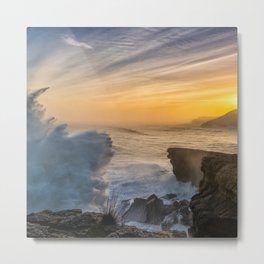 Cap de Ajo Sunrise Metal Print | Atlantic, Groundswell, Openwater, Powerful, Tropicalstorm, Storm, Waves, Photo, Breaking, Nature 