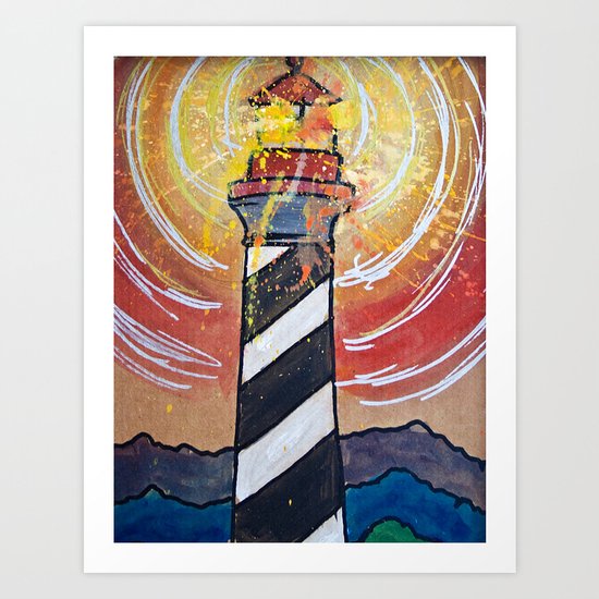 Lighthouse Funk 1 Art Print