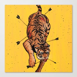 Tiger with Arrows Canvas Print