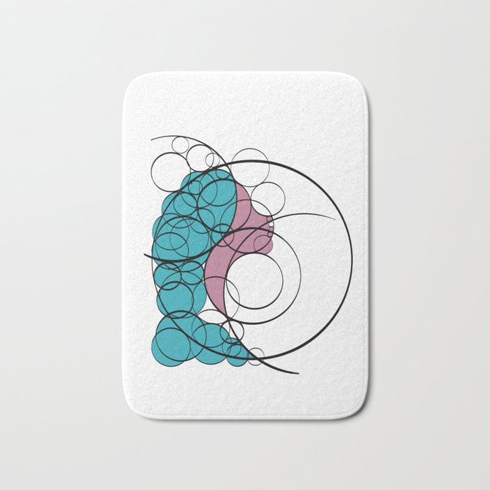 Woman in circles Bath Mat