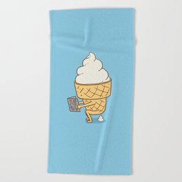 Everyone Poops (Blue) Beach Towel