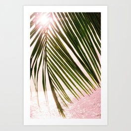 Tropical Sunset Ocean Palm Dream #2 #tropical #beach #wall #decor #art #society6 Art Print