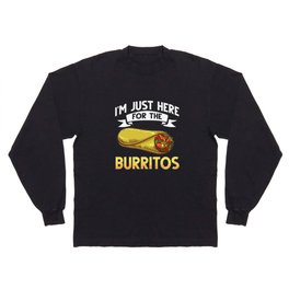Burrito Tortilla Wrap Breakfast Bowl Vegan Long Sleeve T-shirt