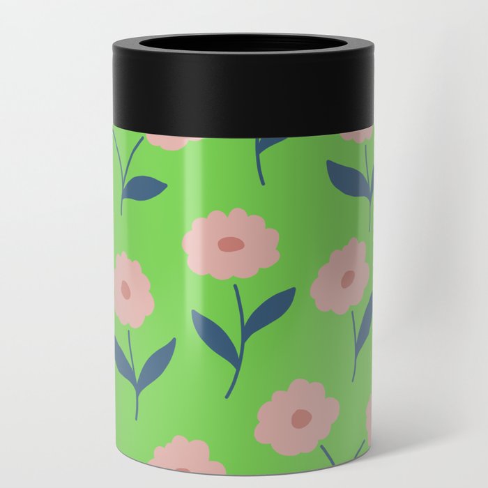 Flower in Green Can Cooler