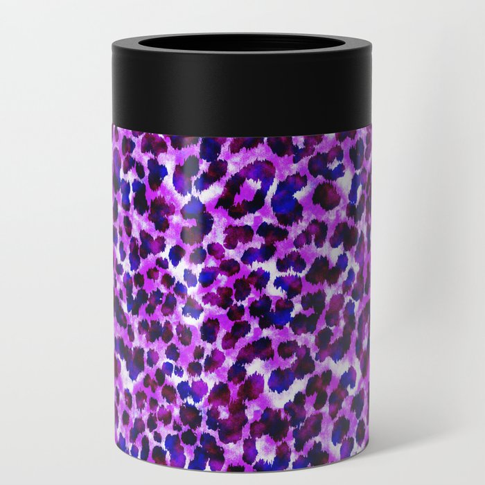 Purple Leopard Can Cooler