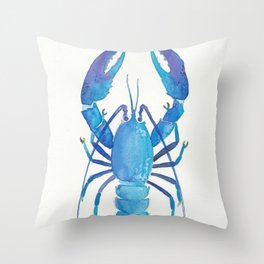 Watercolour lobster Throw Pillow