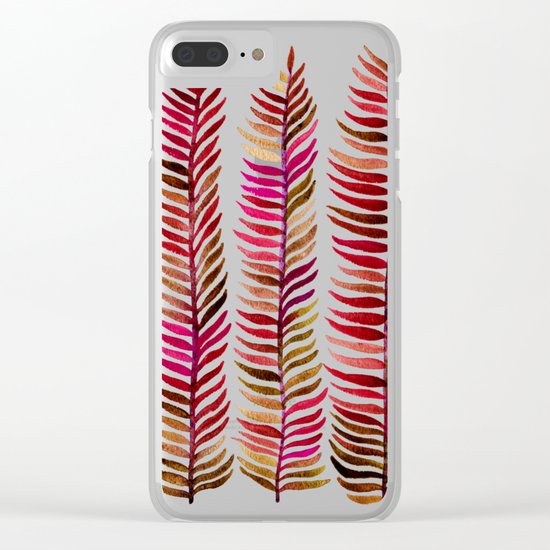 Red Stems Clear iPhone Case