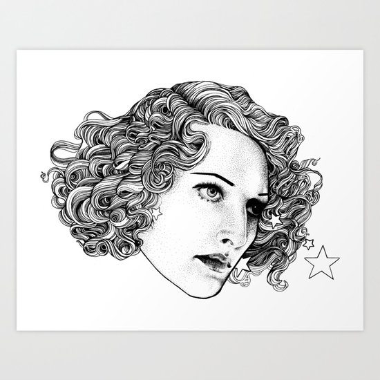 Star Girl Art Print