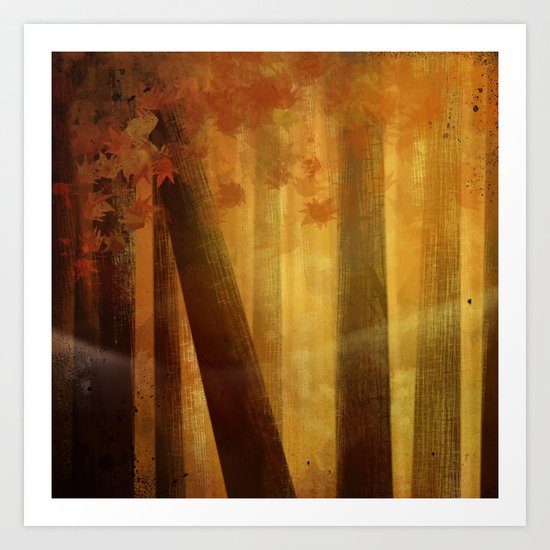 warm trees, summer breeze Art Print