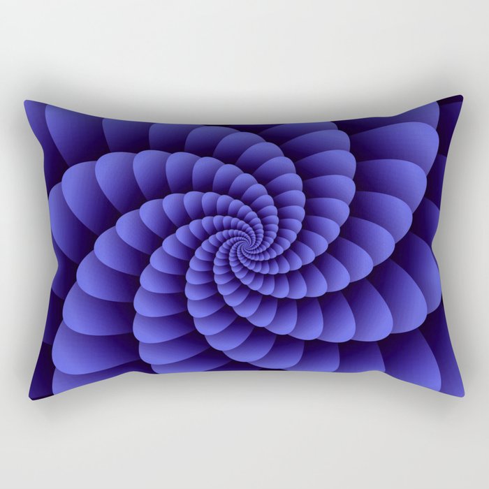 Trippy Nautilus Purple Swirl  / Nautical Swirl Digital Design Rectangular Pillow