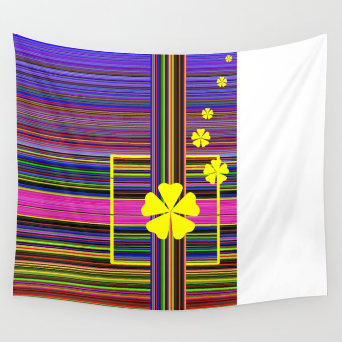 GRAPHIC POP of FLOWERS Wall Tapestry