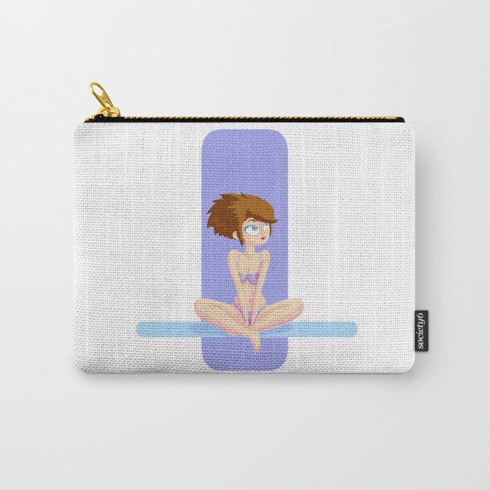 Cute blue shapes pin-up Carry-All Pouch