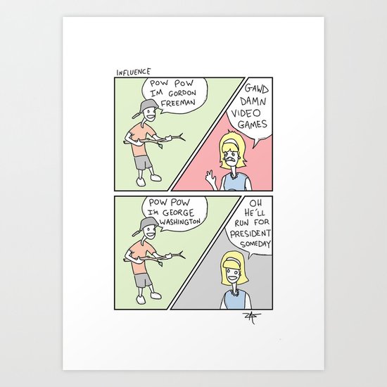 Influence Art Print