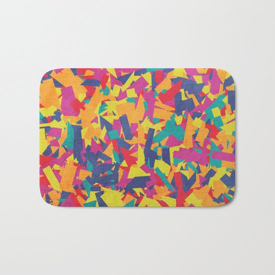 Seamless Colorful Geometric Pattern VI Bath Mat