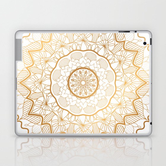 Luxury gold mandala Laptop & iPad Skin