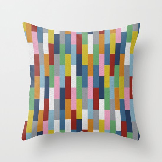 Bricks Rotate Throw Pillow