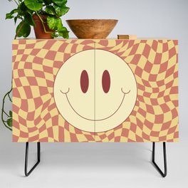 yellow and brown smiley Credenza