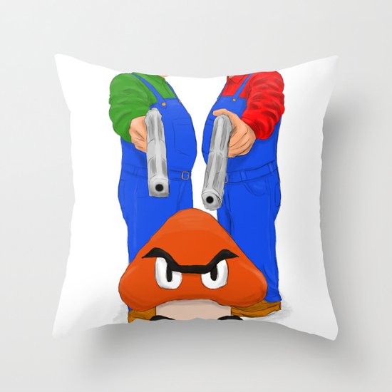 Super Bundock Bros Throw Pillow