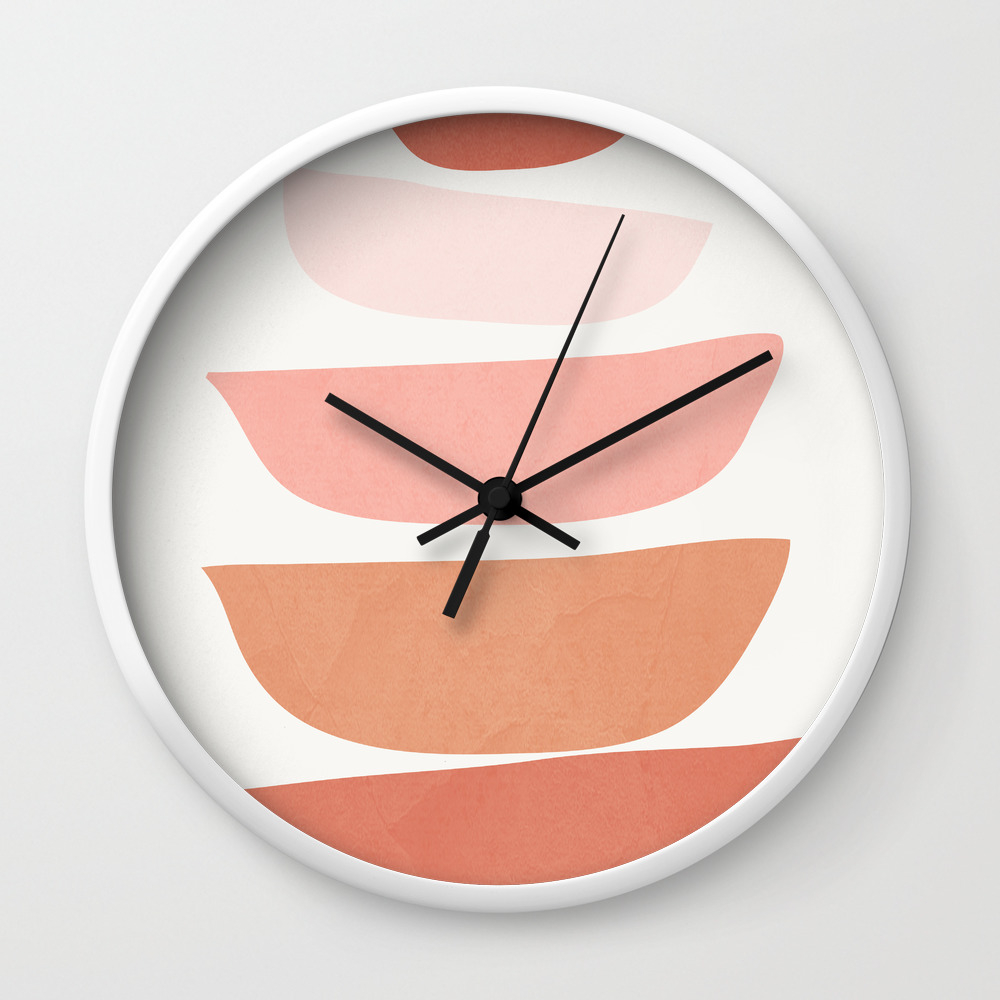 Abstract Minimal Shapes Iv Wall Clock By Cityart7 Society6