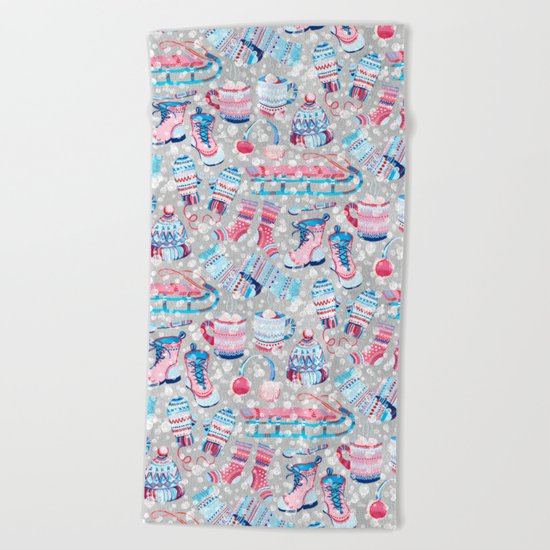 So Much Snow! Beach Towel
