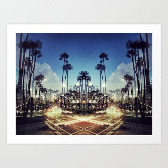 X Marks the Spot (Blue) Art Print