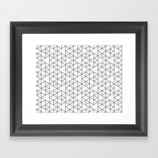 Karthuizer Grey & White Pattern Framed Art Print