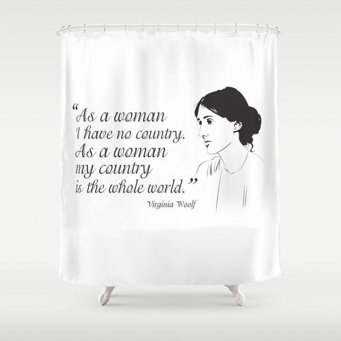 Virginia Woolf Feminist Quote Shower Curtain