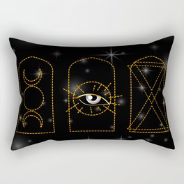 Minimal mystic arches with illuminati and triple moon symbols Rectangular Pillow