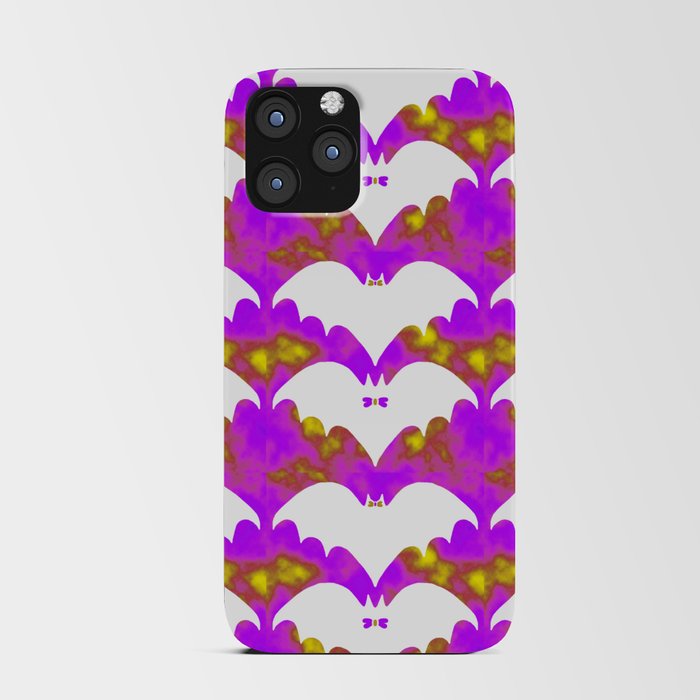 White Bats And Bows Pink Yellow iPhone Card Case