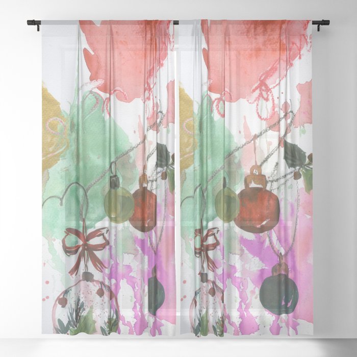 abstract ornaments N.o 3 Sheer Curtain