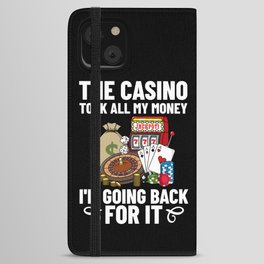 Casino Slot Machine Game Chips Card Player iPhone Wallet Case