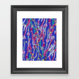 Squiggly Corals Collage Framed Art Print