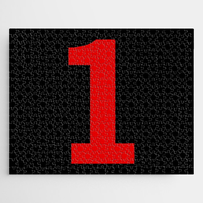 Number 1 (Red & Black) Jigsaw Puzzle