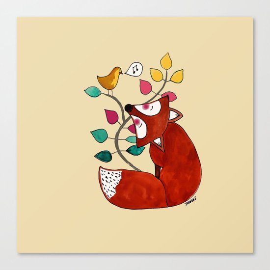 Singing along Canvas Print