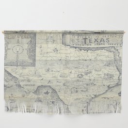 A pictorial sketch of Texas-Old vintage map Wall Hanging