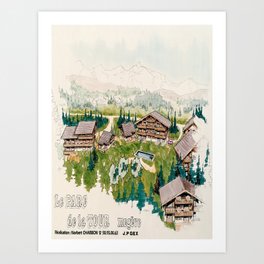 Advertisement le parc de la tour megeve z Art Print | Z139100, Advertisement, Vintage, Schweiz, De, Parc, Le, Svizerra, La, Switzerland 