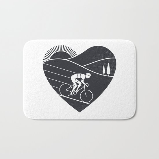 Love Cycling Bath Mat
