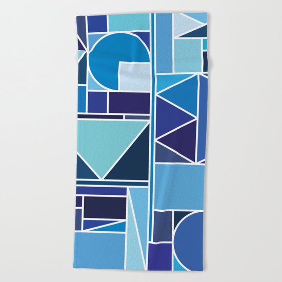 Kaku Blue Beach Towel