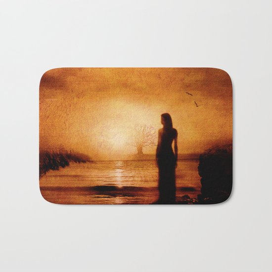 Melancholy in the sunset Bath Mat