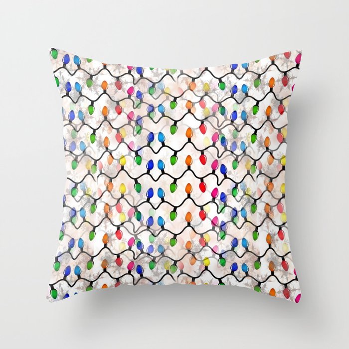 Christmas pillows top with lights