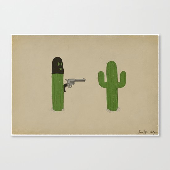 Stick'em Up Canvas Print