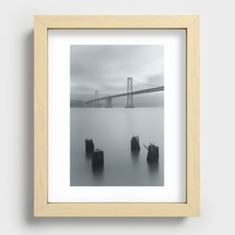 Bay Bridge bw Recessed Framed Print