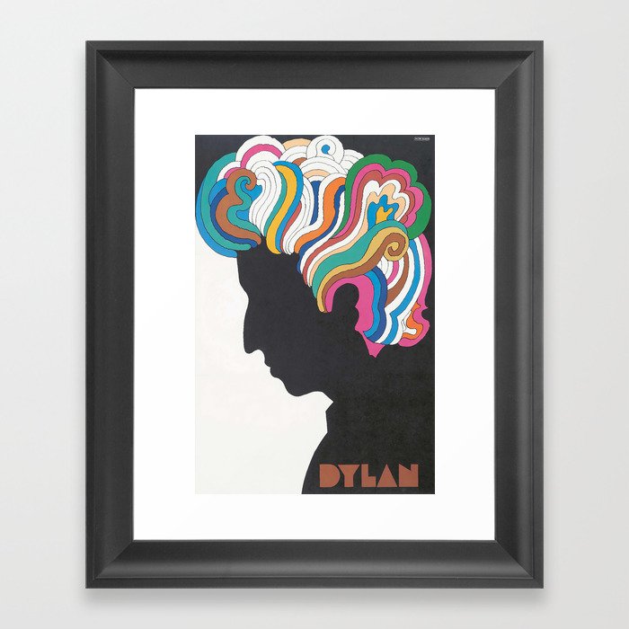 Dylan (1966) by Milton Glaser (1929-2020), American, Modern, Music Poster Framed Art Print