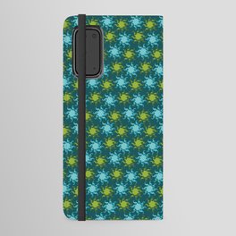 Fireworks stars blue-green Android Wallet Case