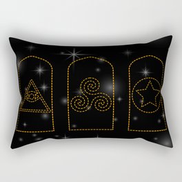 Minimal mystic arches with illuminati triskelion and star symbols Rectangular Pillow