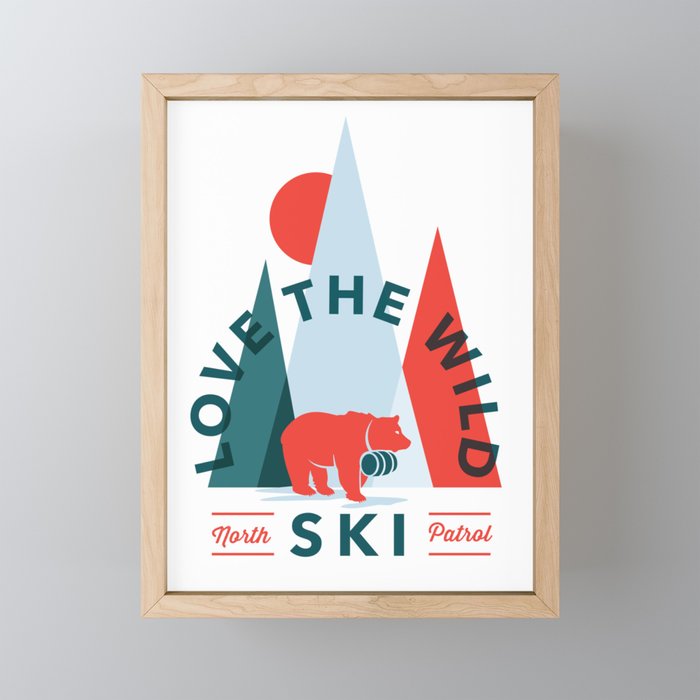 Love The Wild: North Ski Patrol Framed Mini Art Print