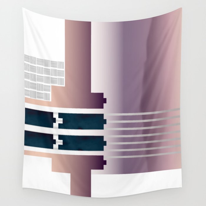 Minimal Gradient Geometric Abstract Wall Tapestry