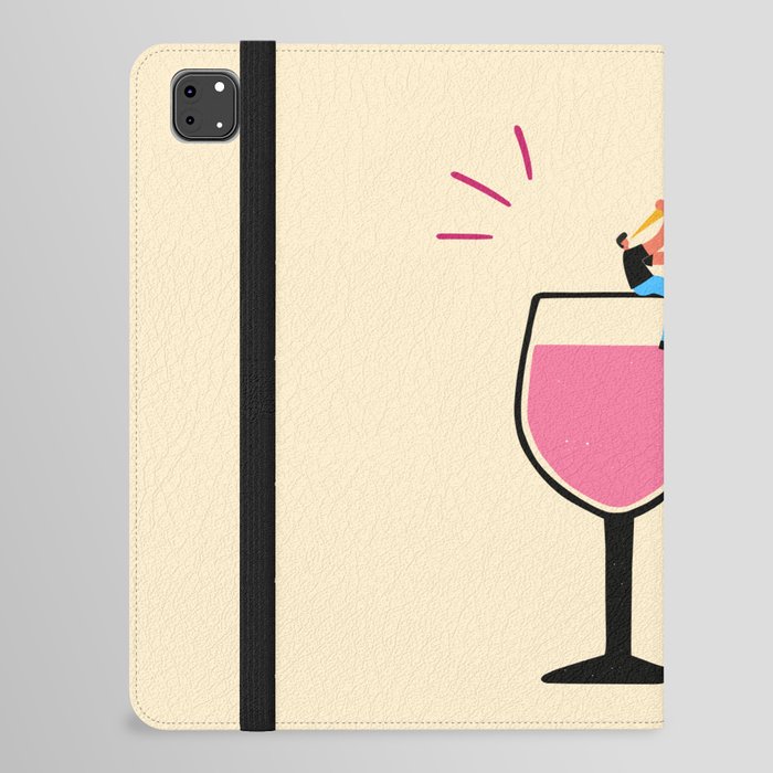 without a glass of wine there is no good jazz music iPad Folio Case