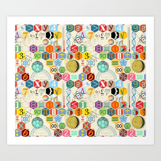 Math in color (little) Art Print