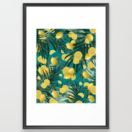 Summer Lemon Twist Jungle #5 #tropical #decor #art #society6 Framed Art Print